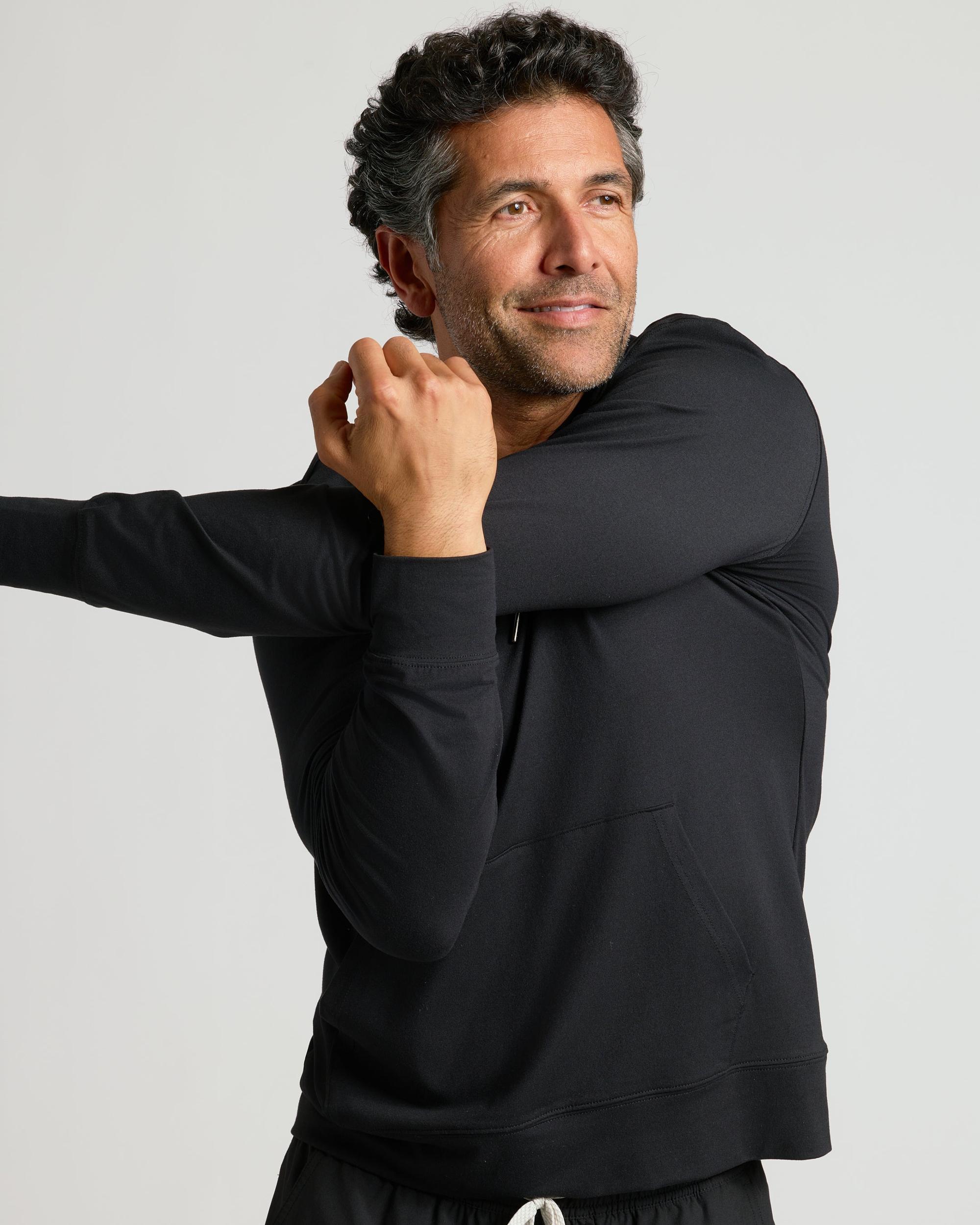 Black Active Comfort Pullover Hoodie Product Image