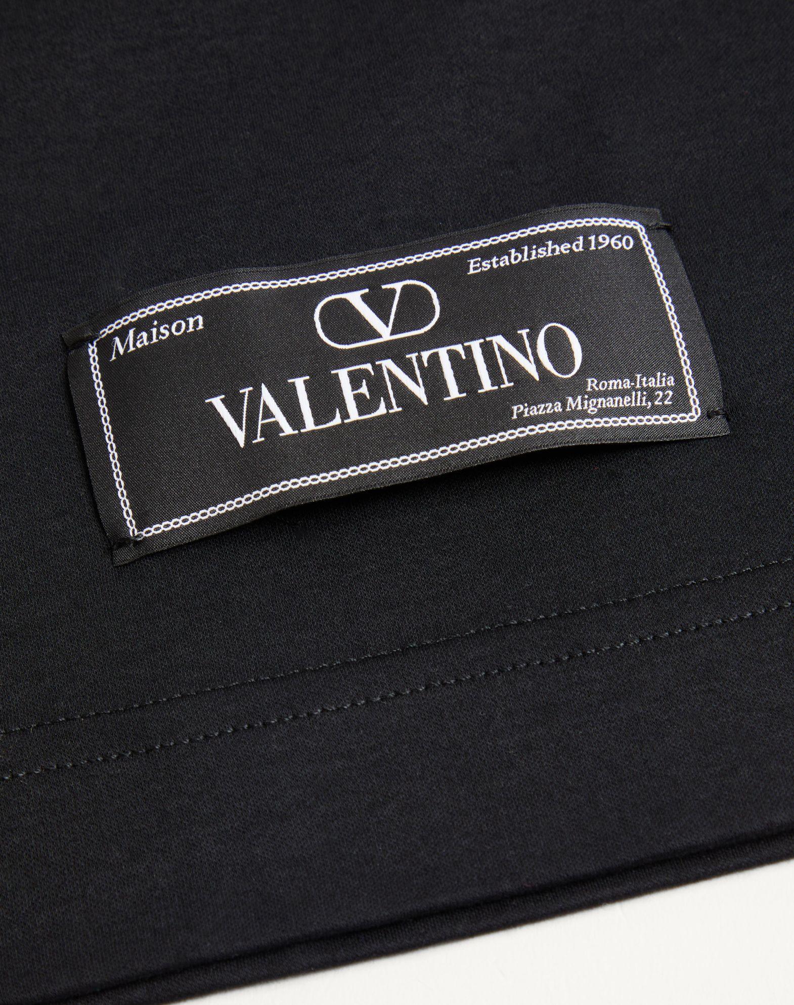 Cotton T-Shirt With Maison Valentino Tailoring Label Product Image