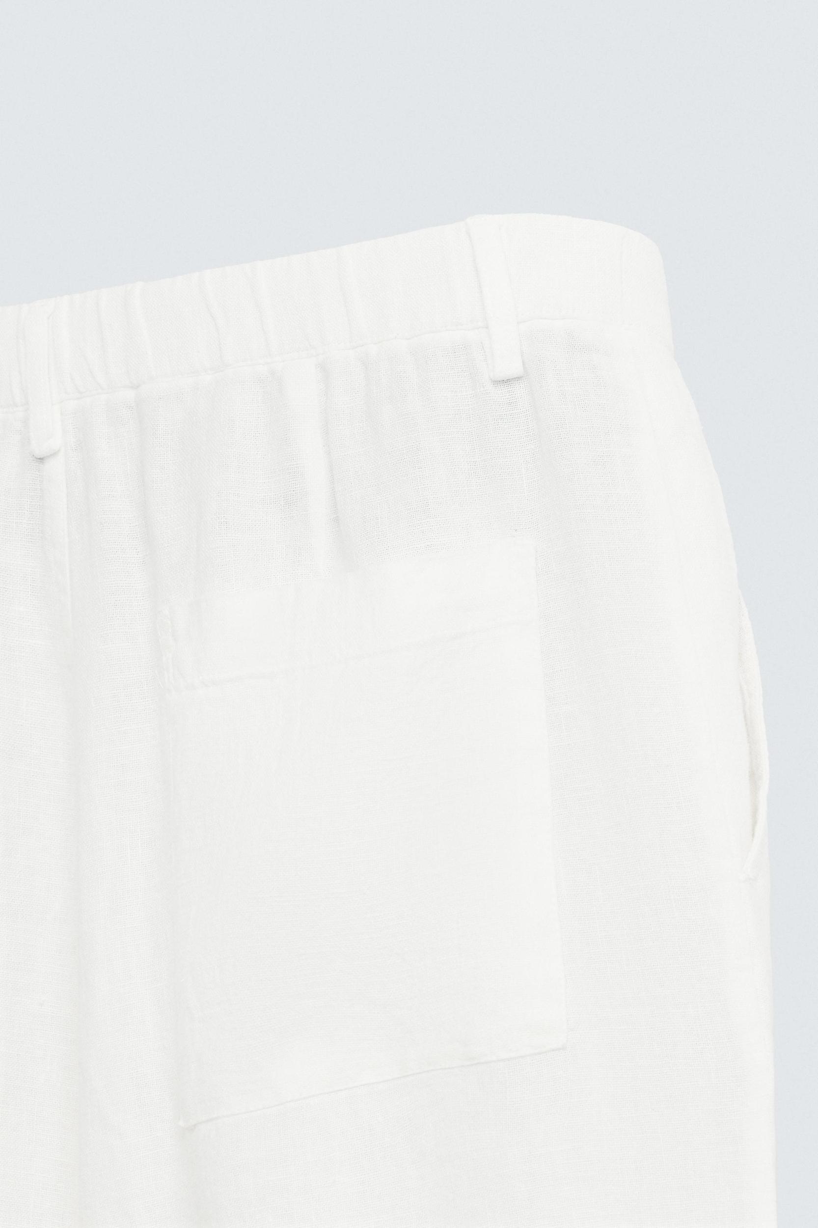 RELAXED FIT 100% LINEN PANTS Product Image