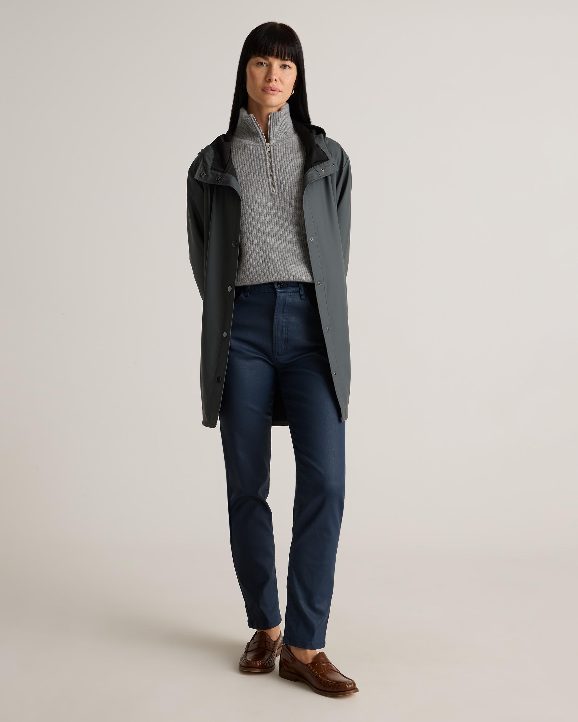 Quince | Women's Waterproof Rubberized Rain Jacket Size XL, Recycled Polyester Product Image