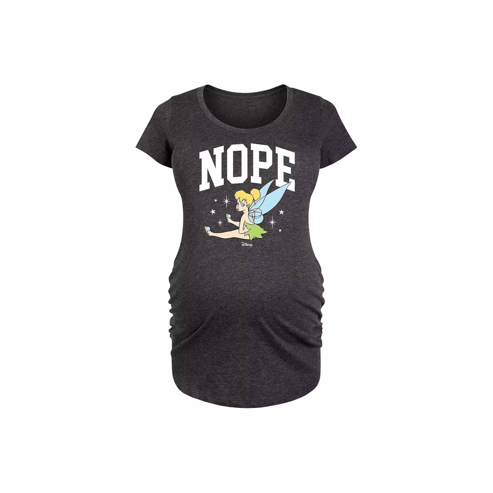 Disney's Tinker Bell Maternity Nope Graphic Tee, Women's,  Product Image