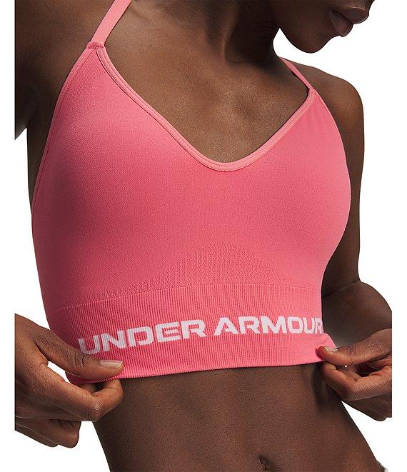 Under Armour Solid 4-Way Stretch Vanish Seamless Scoop Neck Sports Bra Product Image