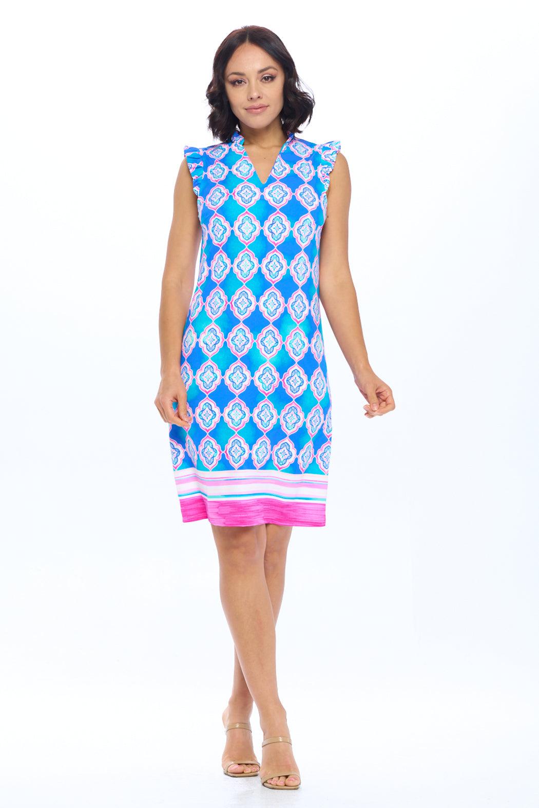 Ruffle Cap Sleeve Dress Product Image