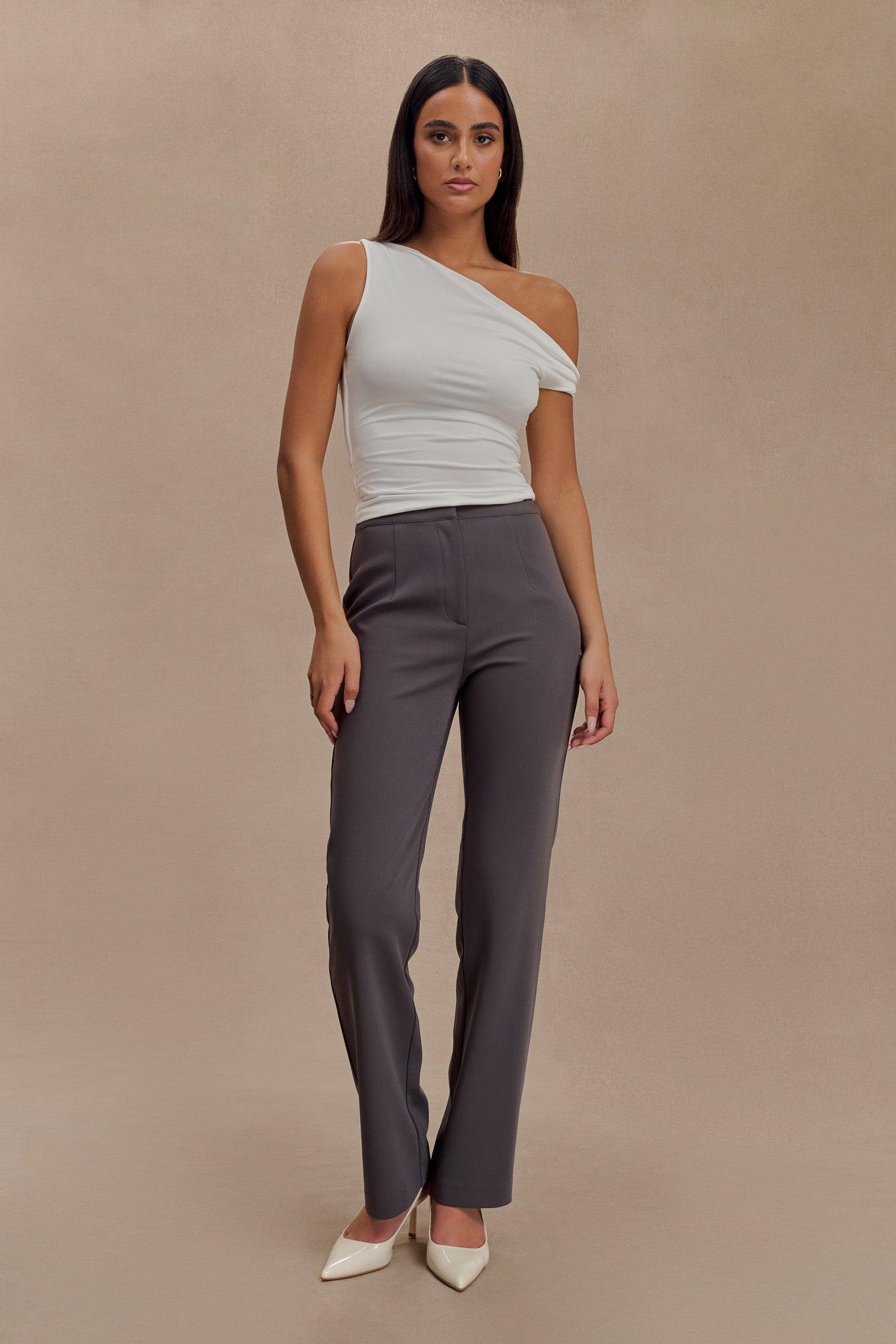 Allanah Straight Leg Pants - Charcoal Product Image