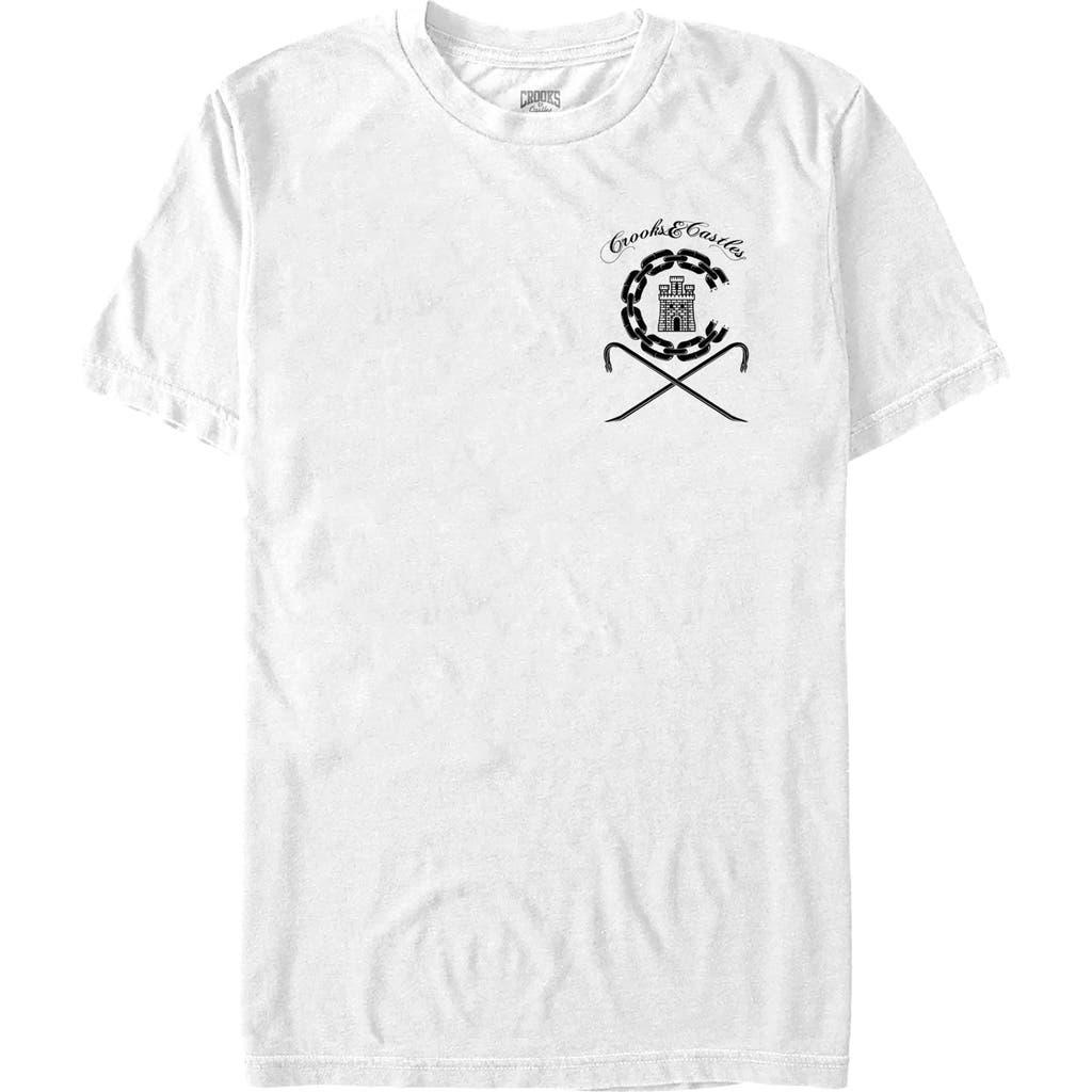 Men's Crooks & Castles Ancient Tower Badge  Graphic T-Shirt Product Image