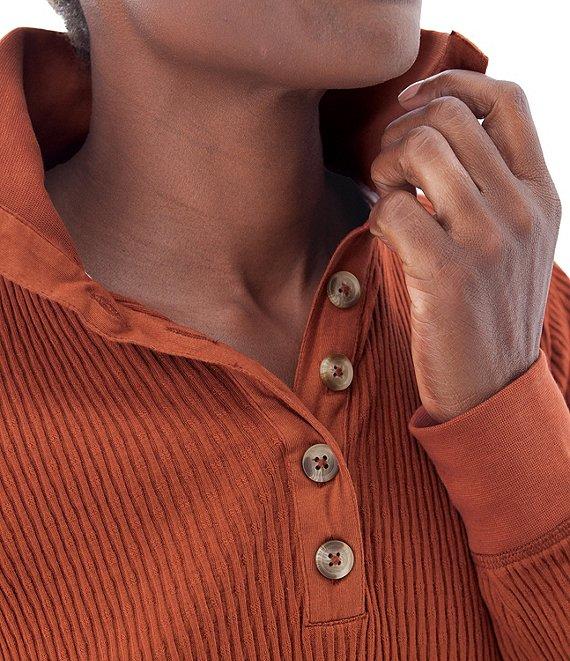 Aventura Grace Organic Cotton Stand Collar Long Sleeve Top Product Image
