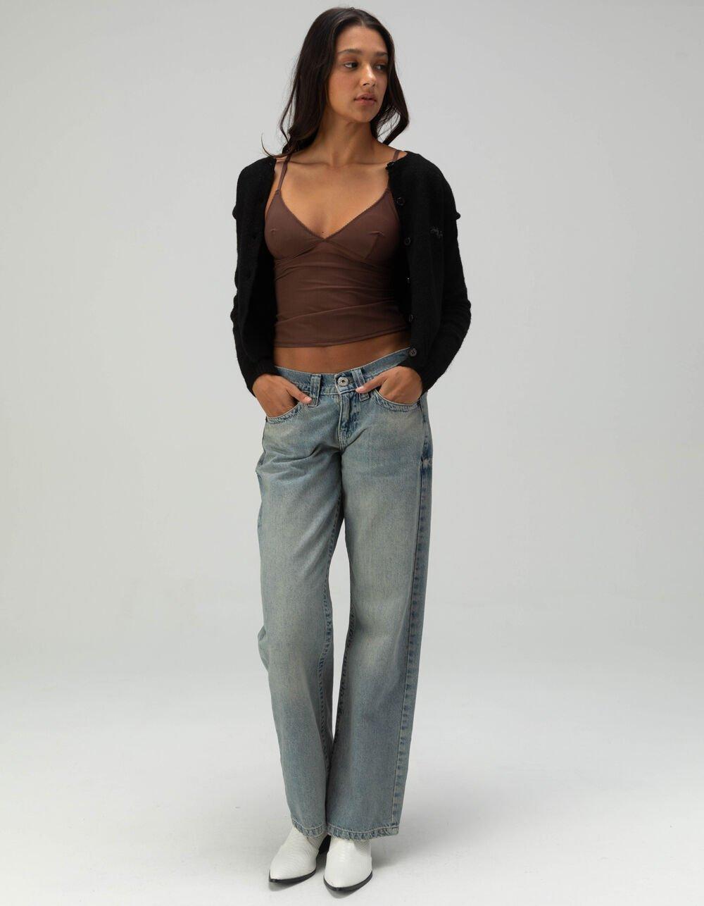 BDG Urban Outfitters Cozy Crewneck Womens Cardigan - BLACK Product Image