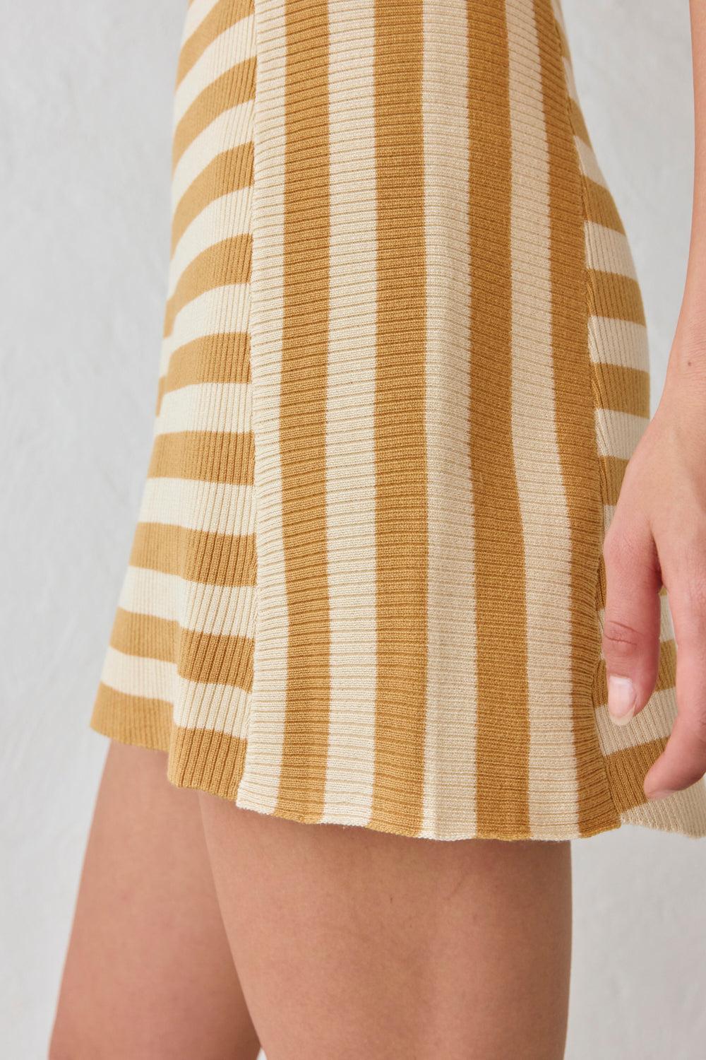 Meet Me In Capri Knit Mini Dress Tan Product Image