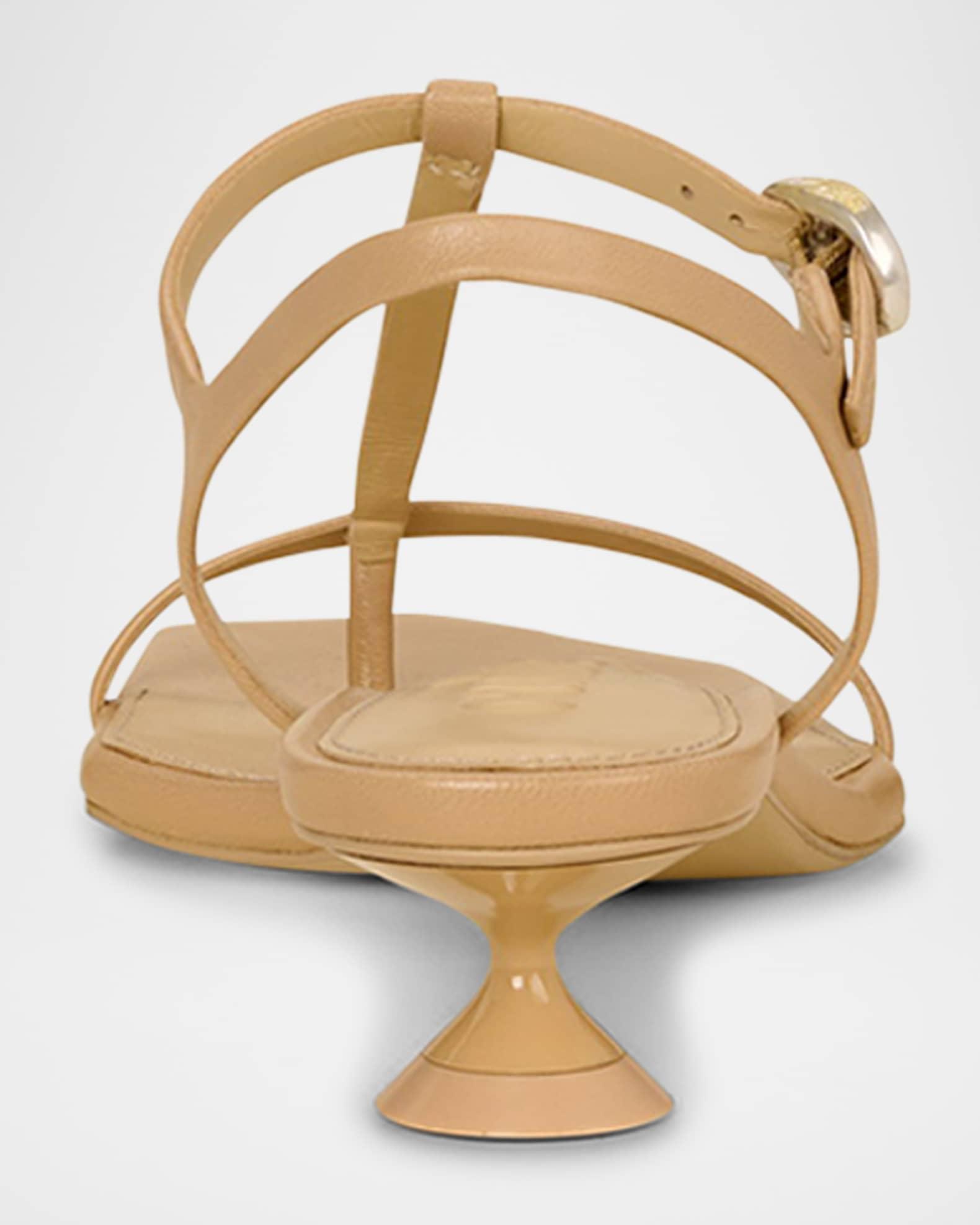 Trevi Leather T-Strap Sandals Product Image