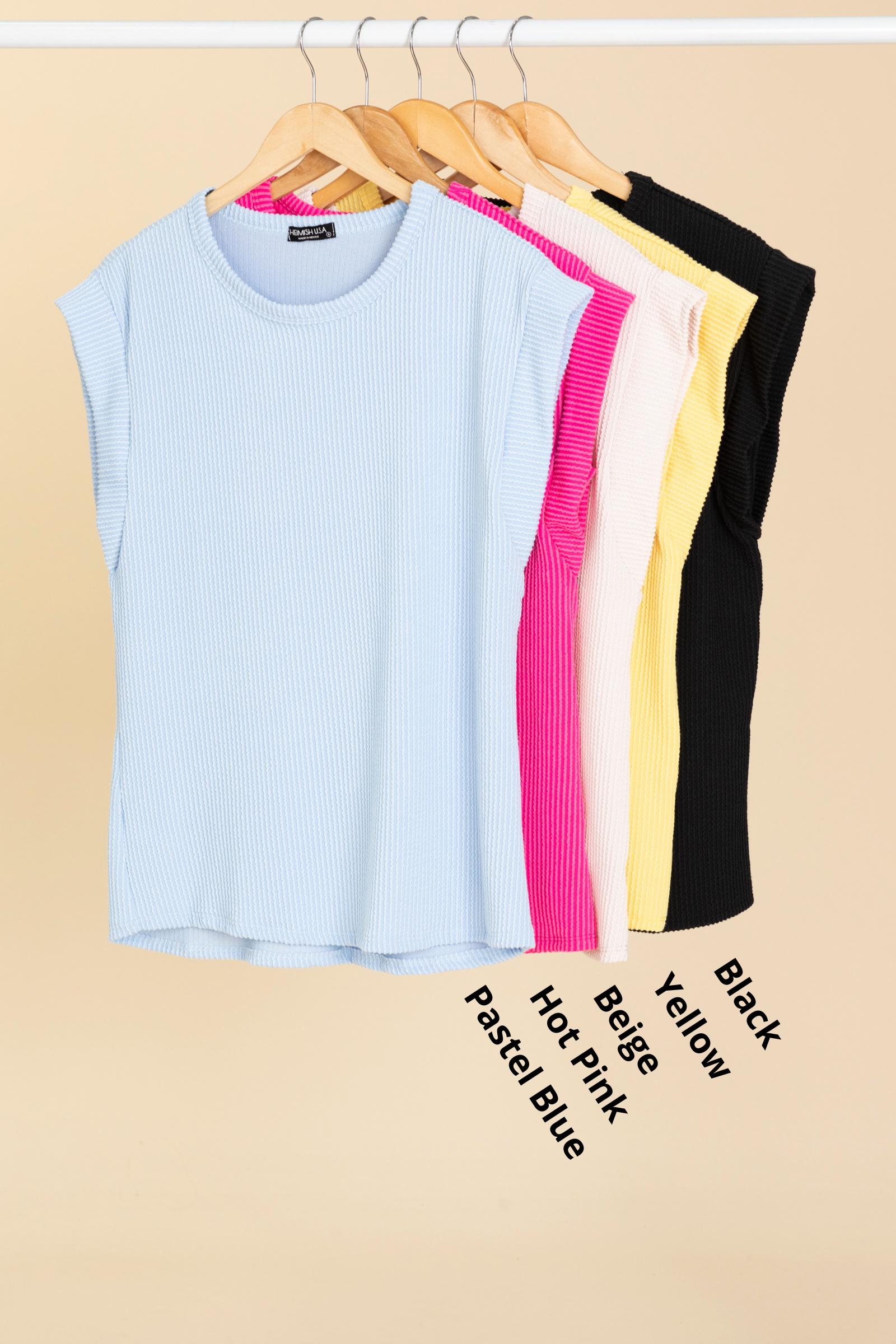 Ribbed Dolman Short Sleeve Knit Tops Product Image
