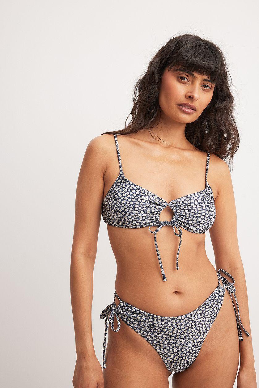 Front Drawstring Bikini Top Product Image