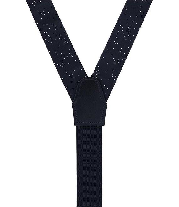 Trafalgar Mystere Metallic Polka Dot Silk Button End Suspenders Product Image