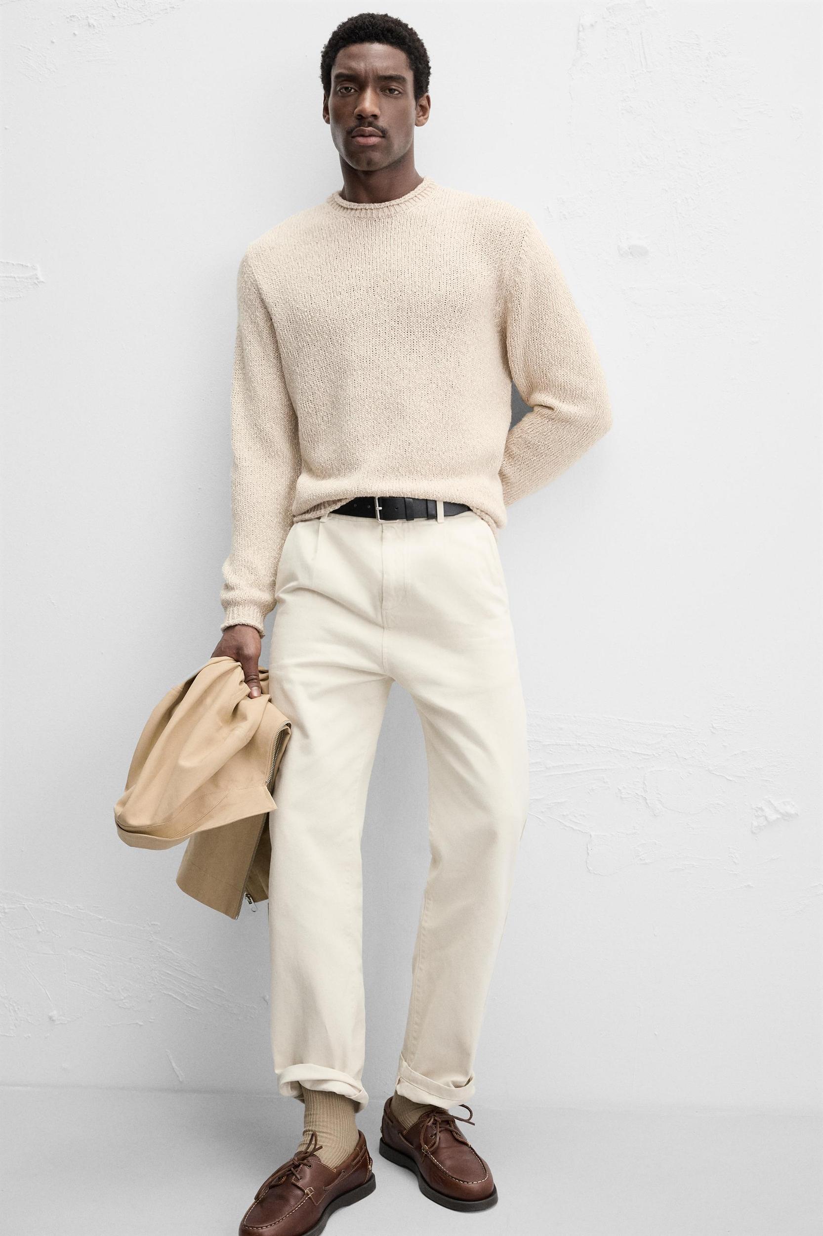 RUSTIC TEXTURED KNIT SWEATER Product Image