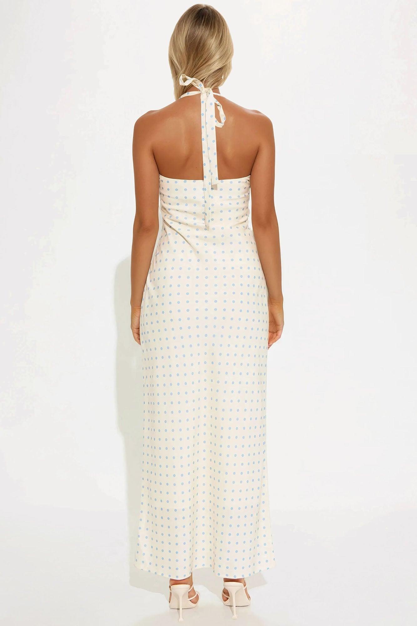 Dani Polka Dot Maxi Dress - Cream/combo Product Image