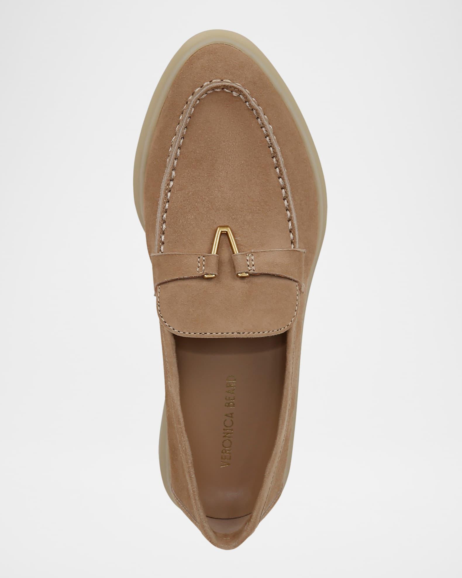 Ailey Suede Medallion Slip-On Loafers Product Image