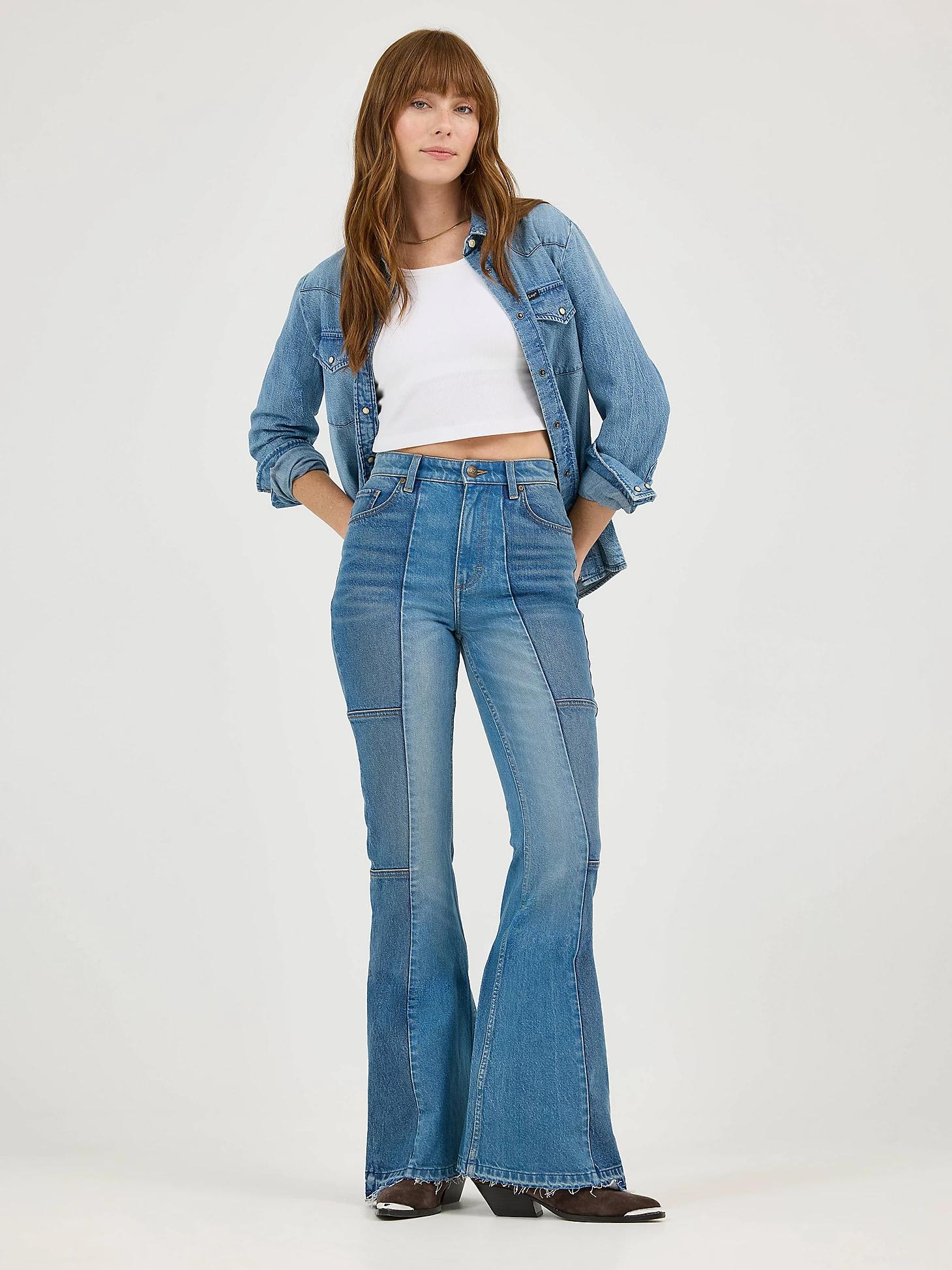Women's High Rise Pieced Flare Jean | Women's Jeans | Lee® Product Image