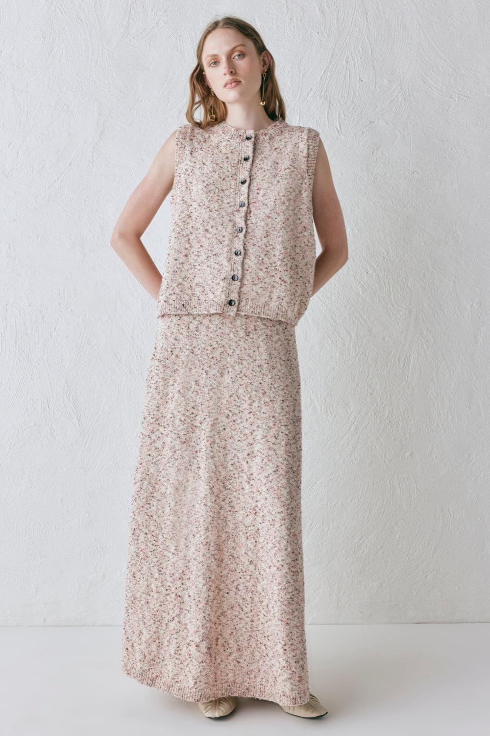 Anaya Knit Vest Pink Marle Product Image