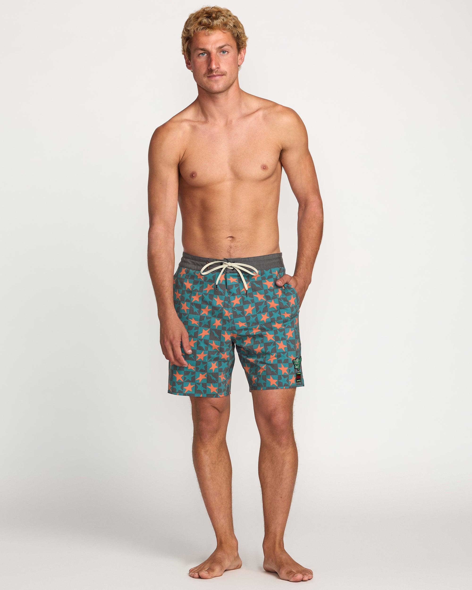73 Lo Tide 18" Boardshorts - Mist Green Male Product Image