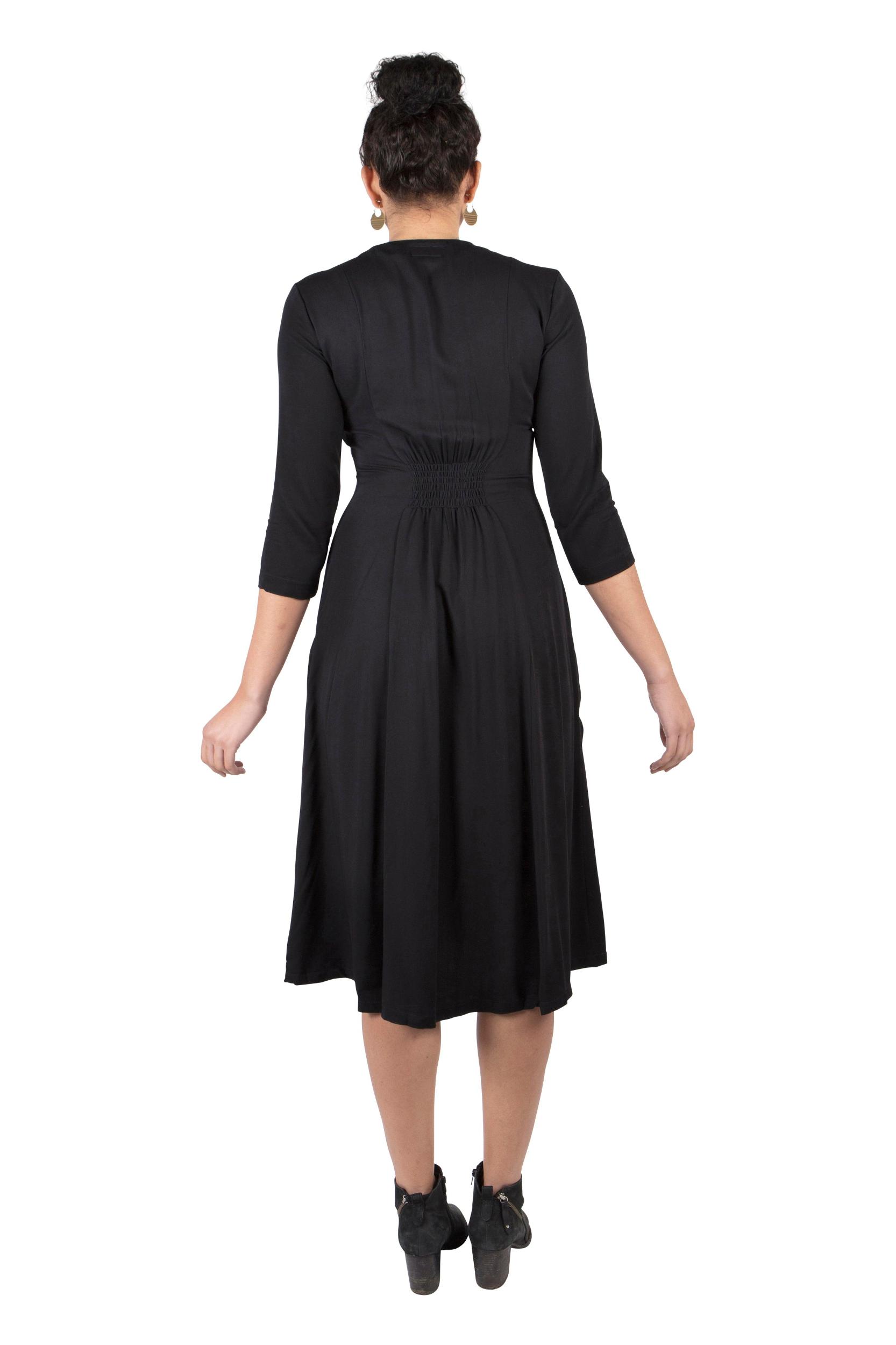 Fiona Dress in Black Challis Product Image