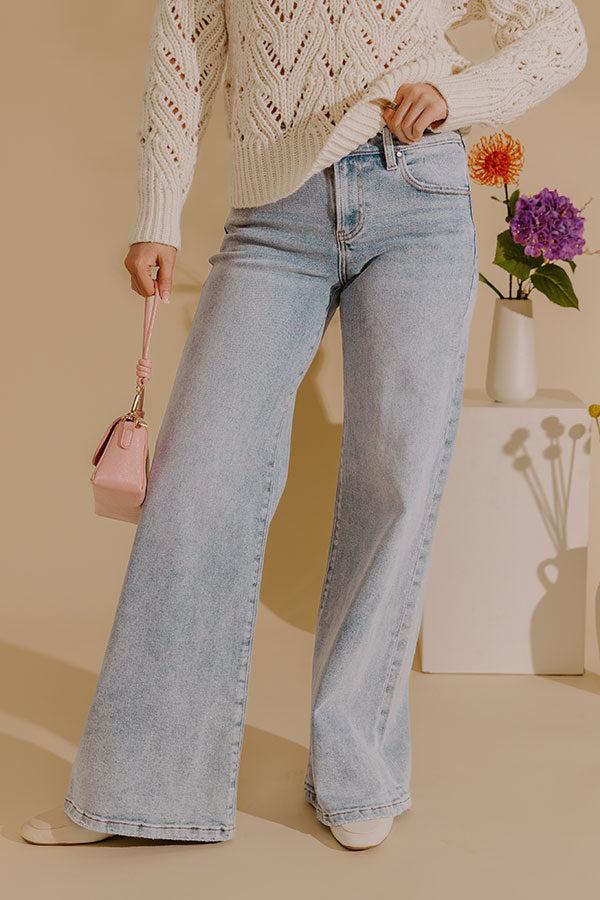 RISEN Melody Low Rise Wide Leg Shimmer Jean Product Image