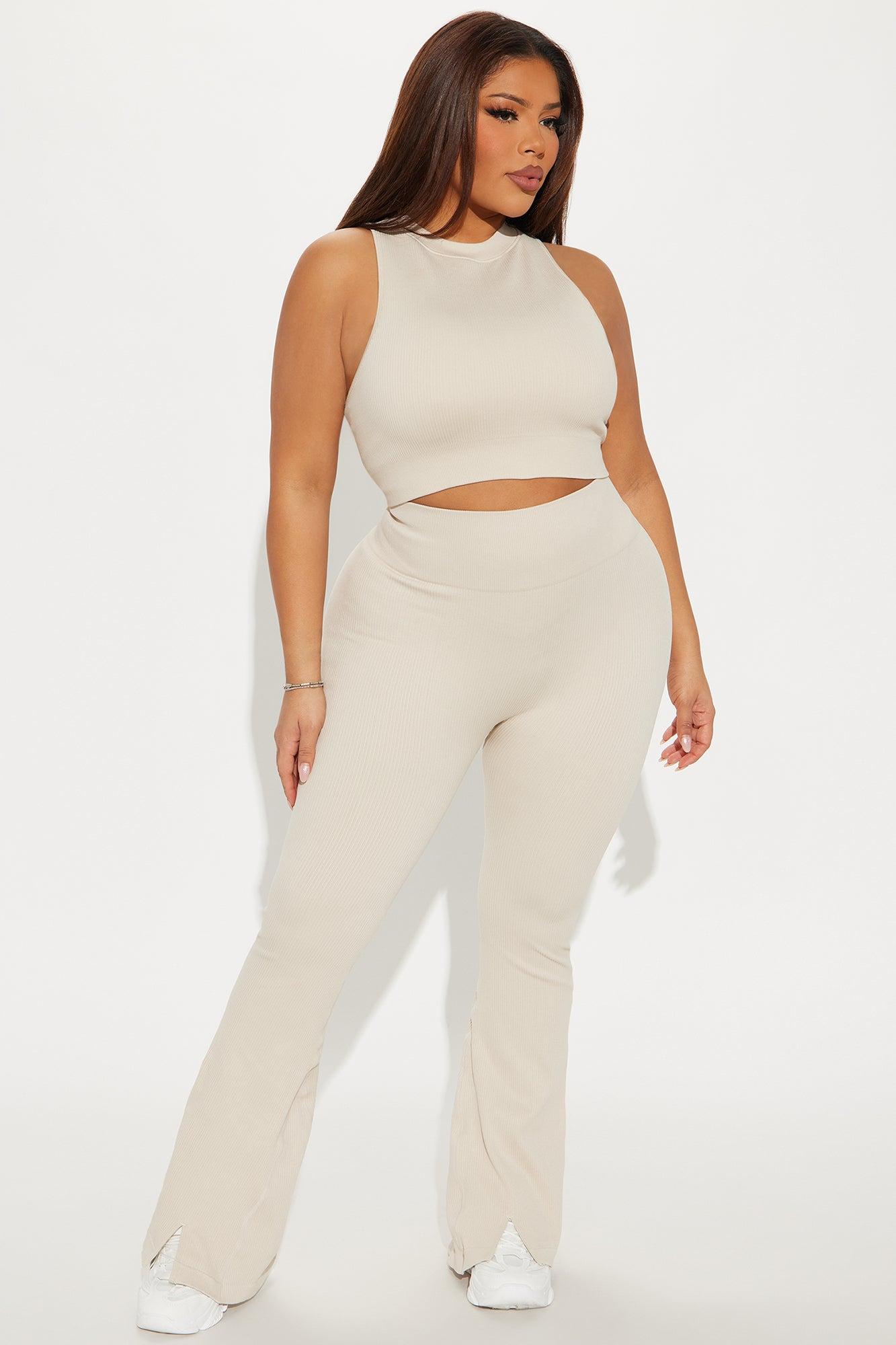 Reach Up Effortless Seamless Active Tank - Light Taupe Product Image