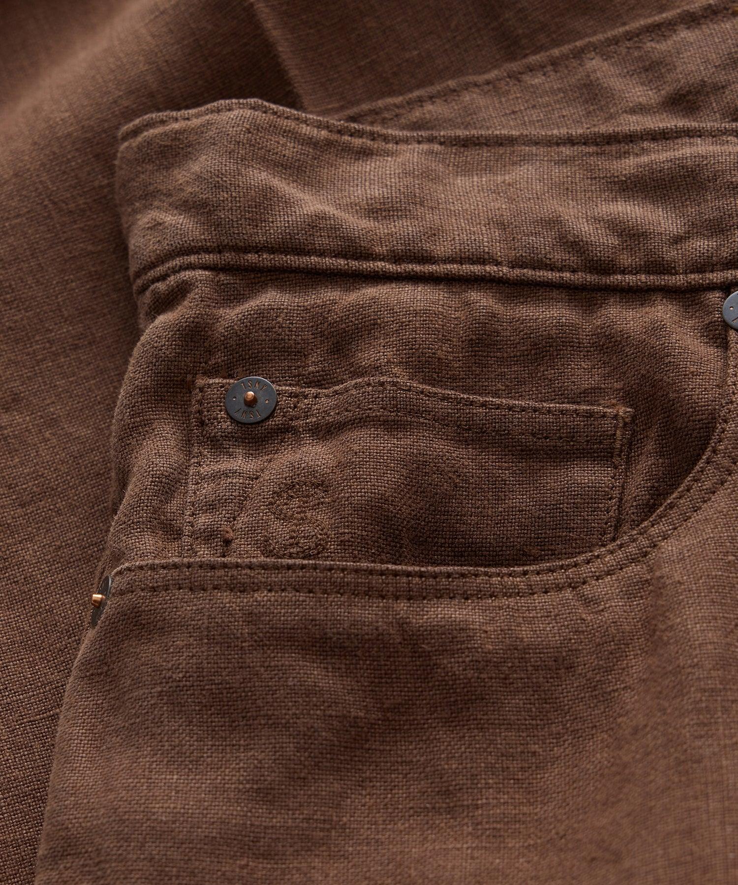 Straight Fit 5-Pocket Linen Pant Male Product Image