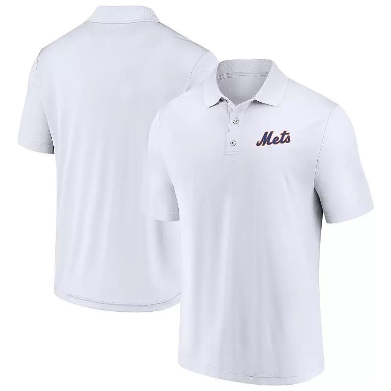 Men's Fanatics White New York Mets Component Polo, Size: Large Product Image