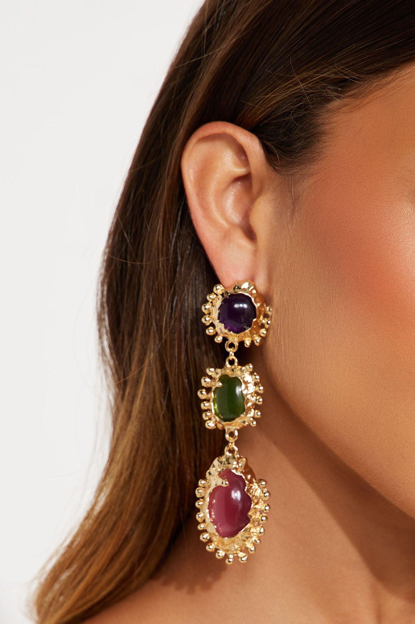 Island Gal Drop Earrings - Multi Color Product Image