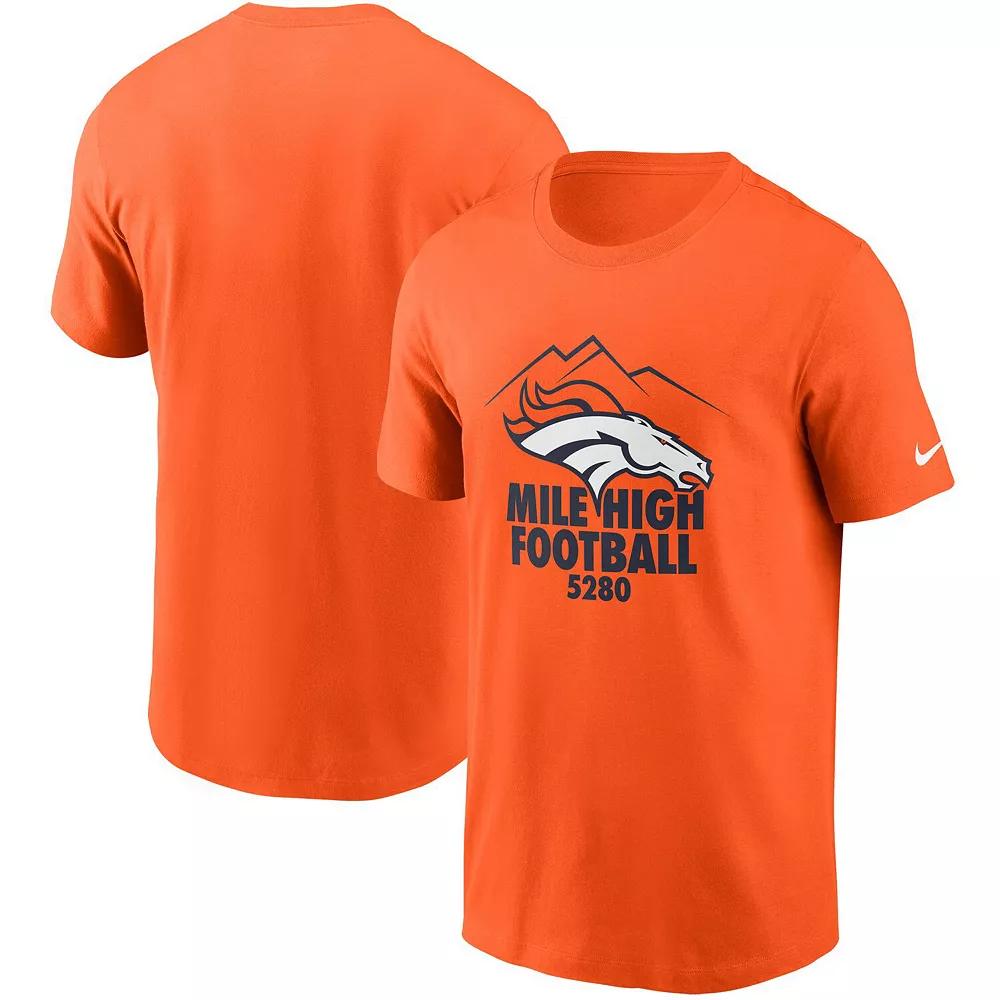 Men's Nike Orange Denver Broncos Hometown Collection 5280 T-Shirt, Size: Medium Product Image