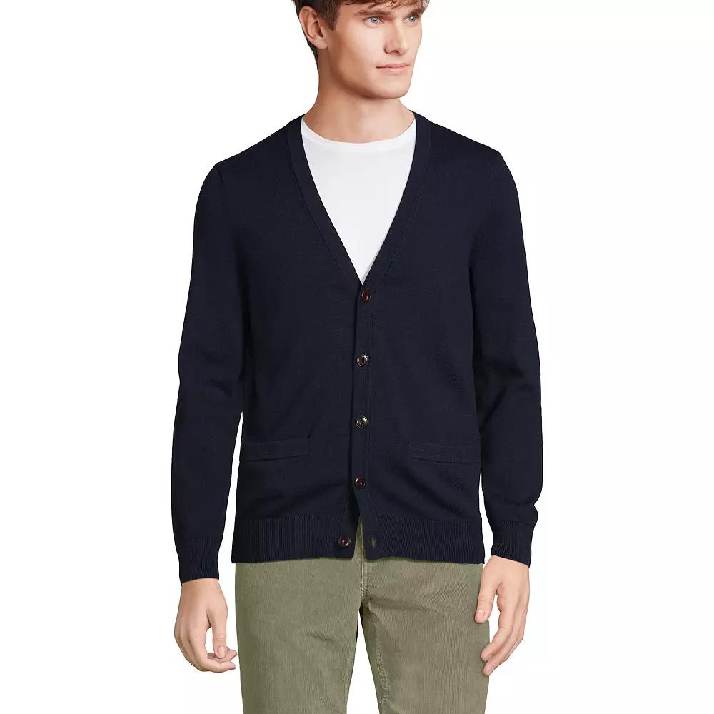 Big & Tall Lands' End Cotton Cardigan, Men's,  Product Image