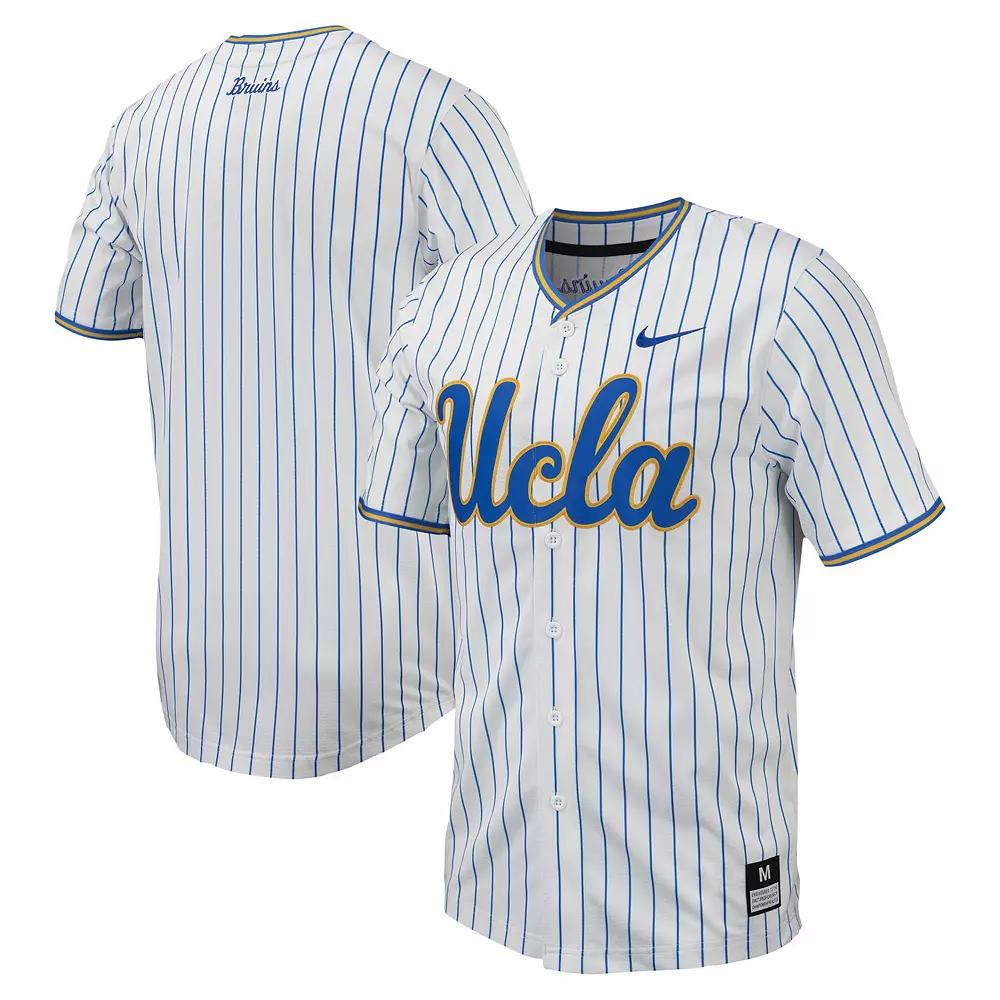 Men's Nike White UCLA Bruins Pinstripe Replica Baseball Jersey,  Product Image