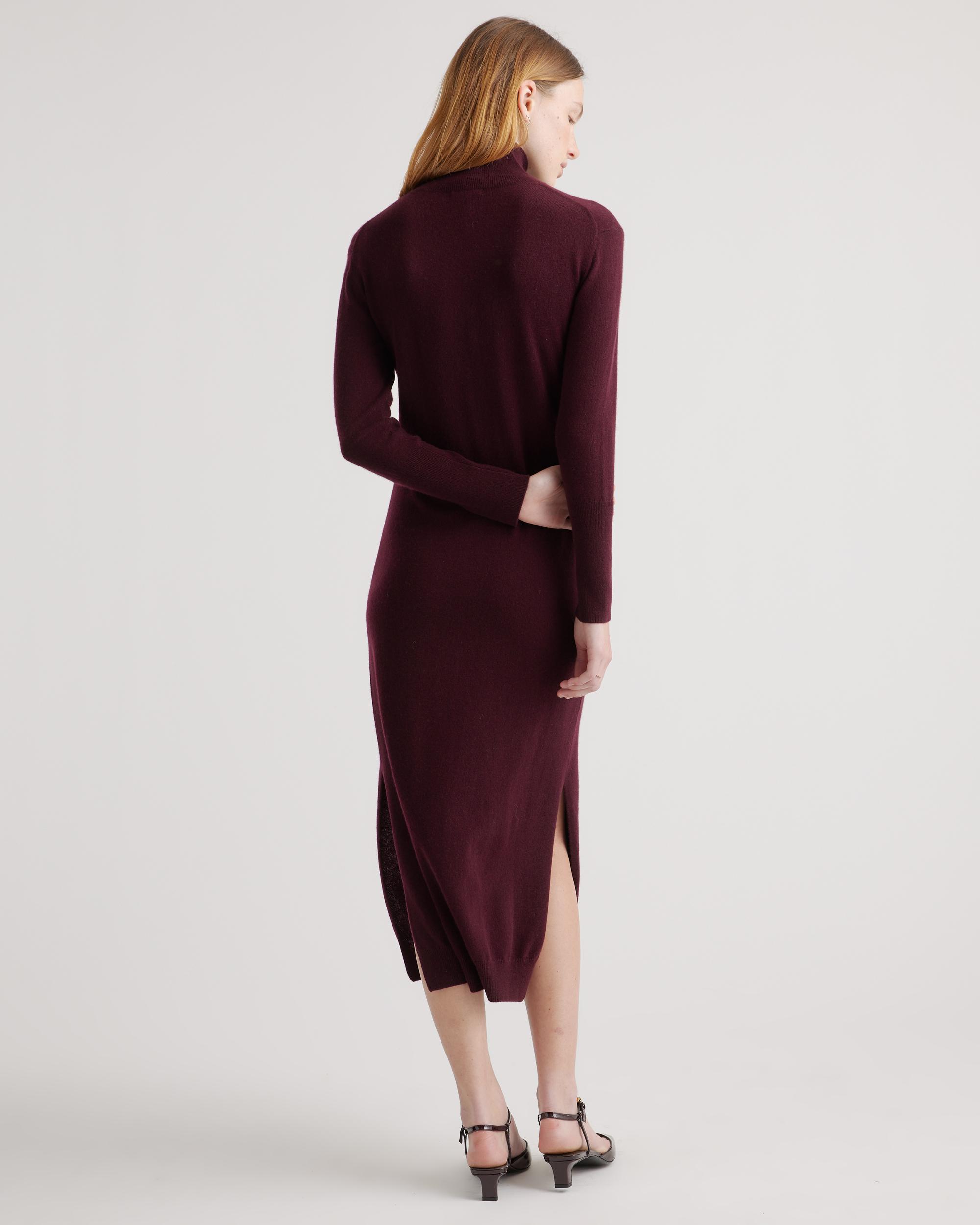 Quince | Women's Lightweight Mongolian Cashmere Turtleneck Midi Sweater Dress Product Image