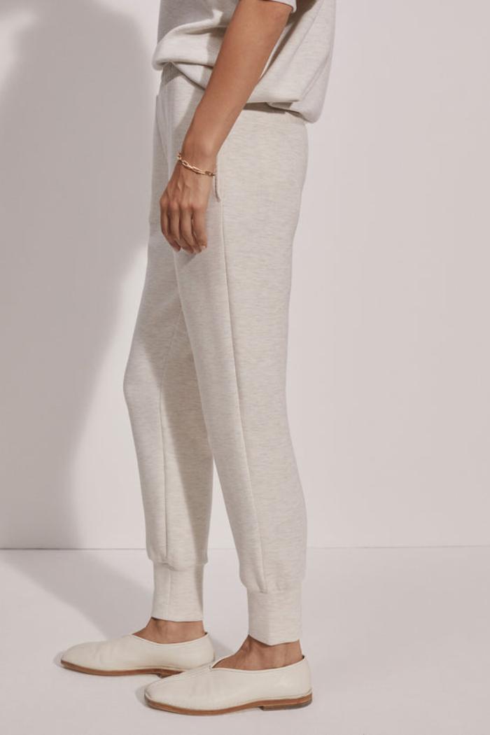 The Slim Cuff Pant 25"- Ivory Marl Product Image