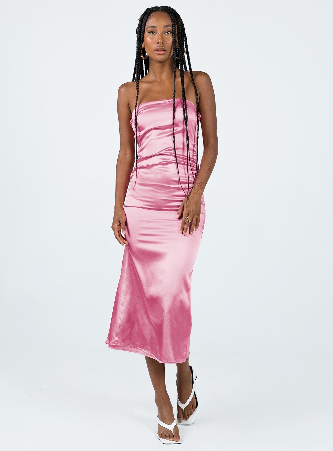 Shaya Strapless Maxi Dress Pink Product Image