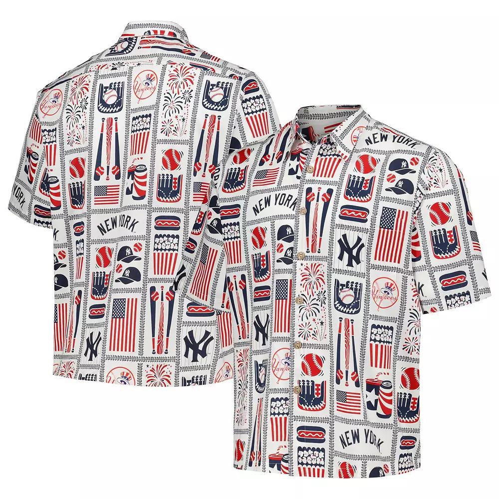 Men's Reyn Spooner White New York Yankees Americana Button-Up Shirt,  Product Image