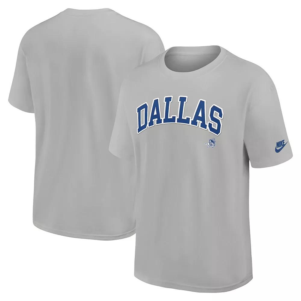 Men's Nike Silver Dallas Cowboys Rewind Max 90 T-Shirt, Size: Medium Product Image