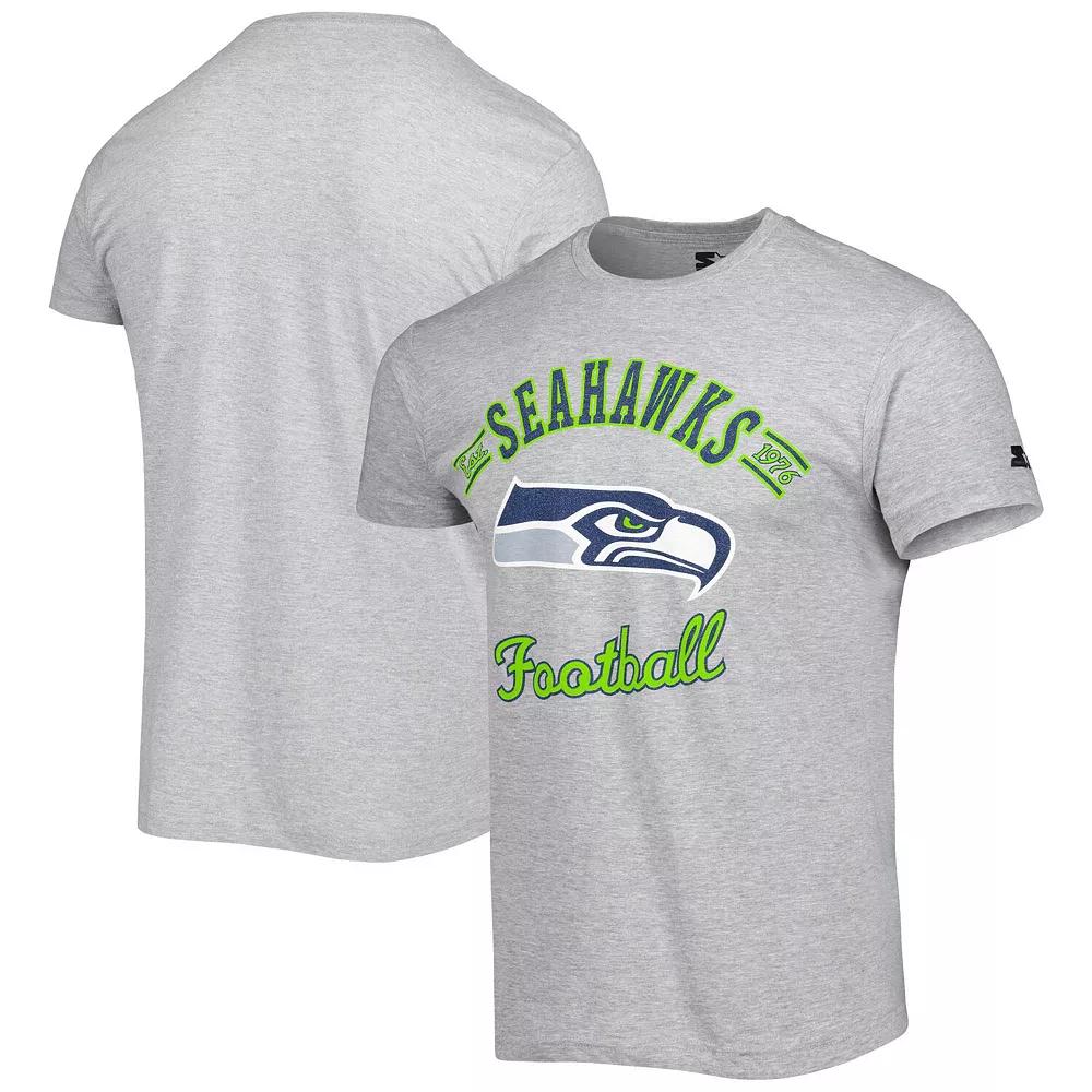Men's Starter Heathered Gray Seattle Seahawks Prime Time T-Shirt,  Product Image