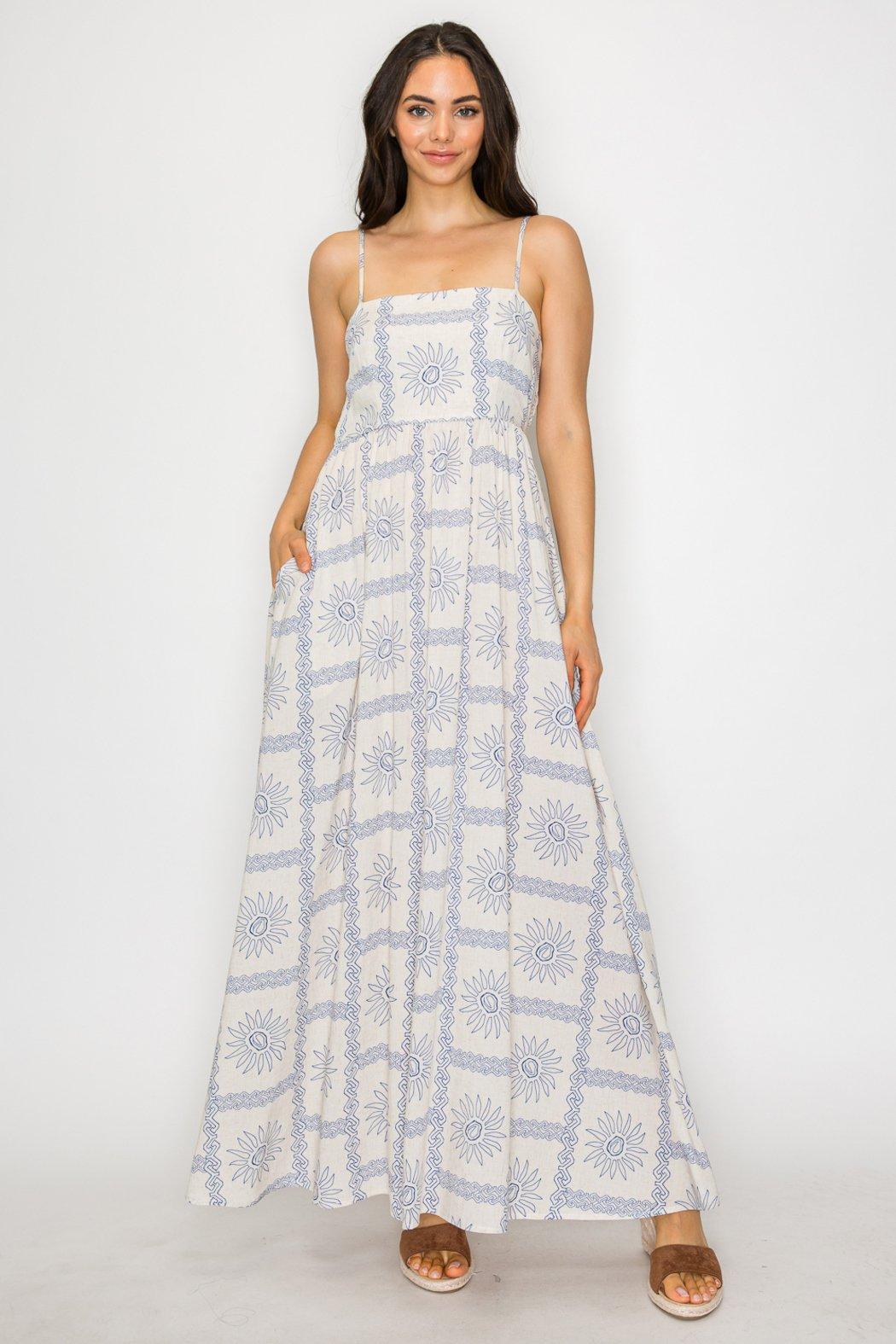 Mediterranean Glow Maxi Dress Product Image