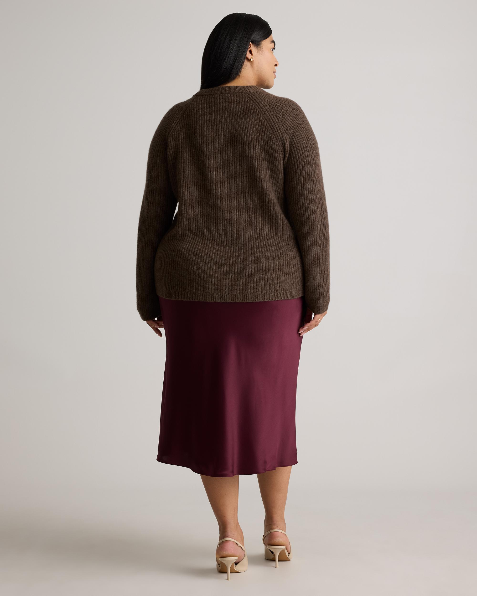 Quince | Women's Mongolian Cashmere Fisherman Crewneck Sweater Product Image