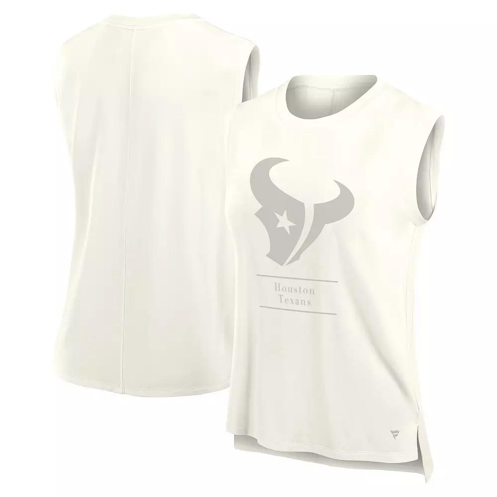 Women's Fanatics Cream Houston Texans Studio Embrace Tank Top,  Product Image