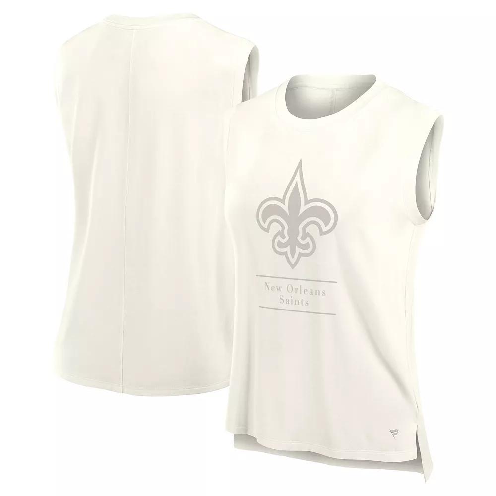 Women's Fanatics Cream New Orleans Saints Studio Embrace Tank Top,  Product Image