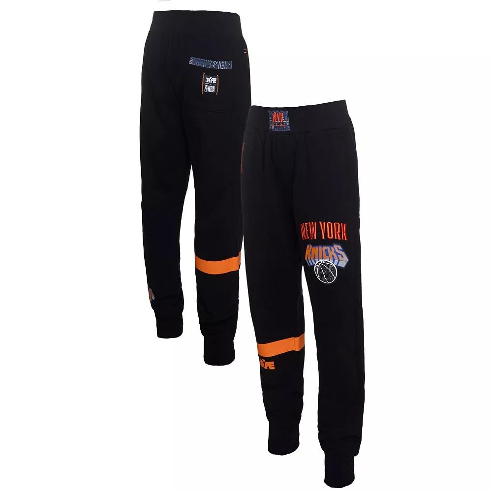 Men's NBA x Two Hype  Black New York Knicks Culture & Hoops Collection Premium Jogger Pants, Size: Large Product Image