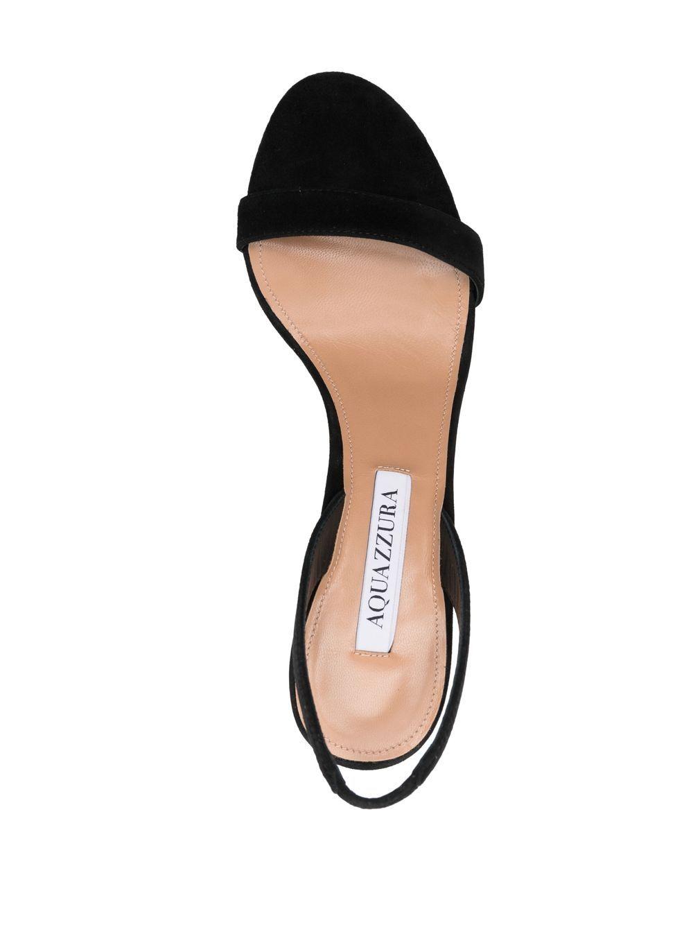 AQUAZZURA So Nude 85 Leather Slingback Sandals In Black Product Image