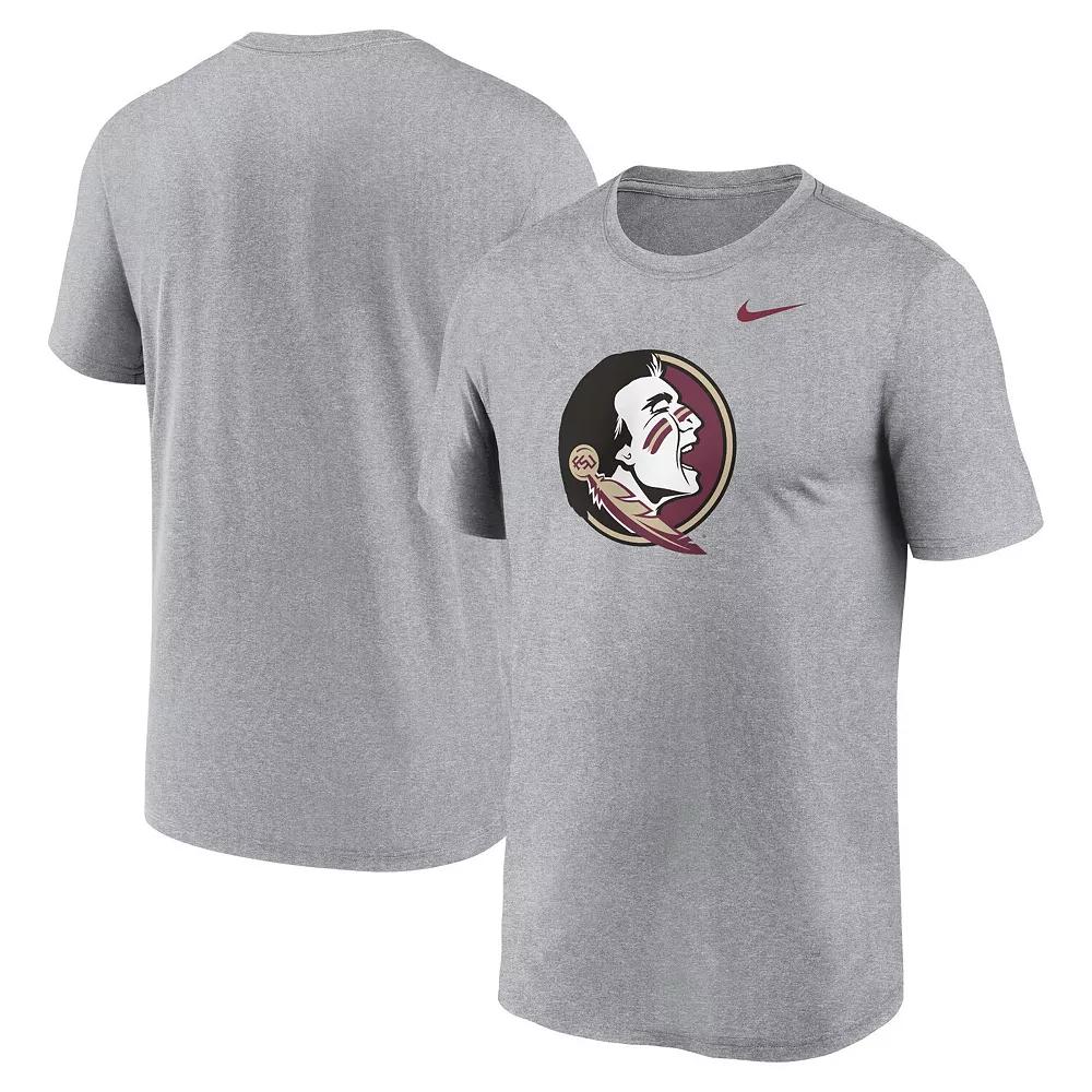 Men's Nike Heather Gray Florida State Seminoles Primetime Legend Logo T-Shirt,  Product Image