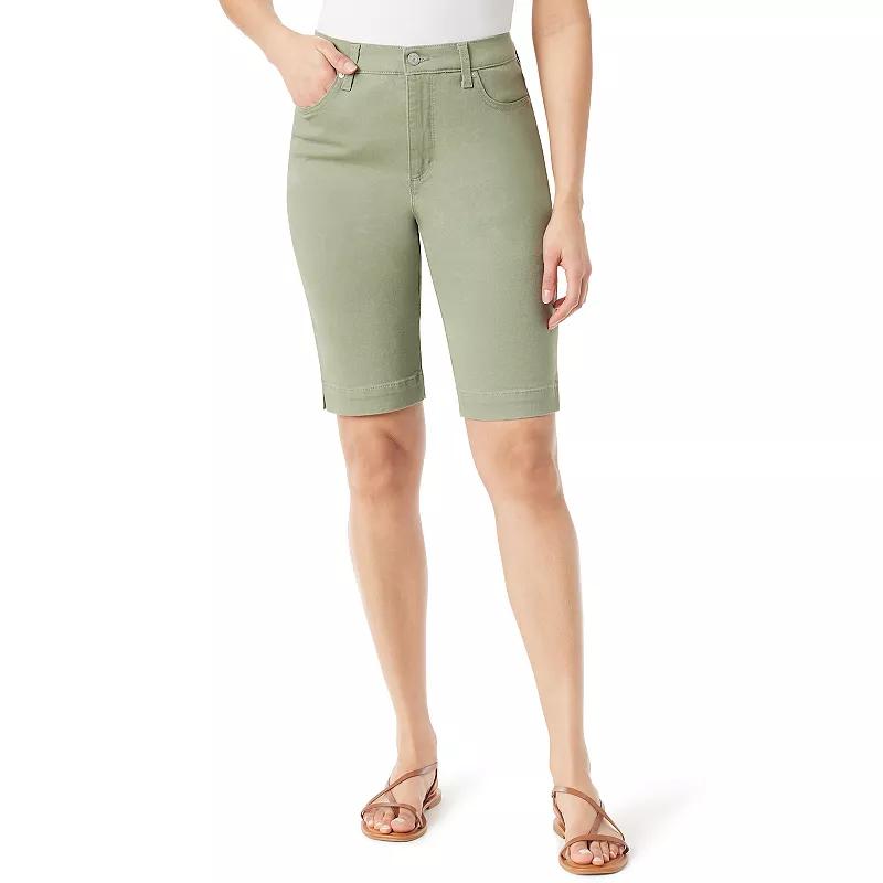 Womens Gloria Vanderbilt Amanda Bermuda Shorts Garden Green Product Image