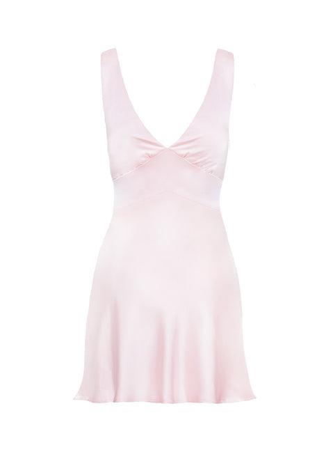Birdette Plunge Mini Dress Pink Product Image