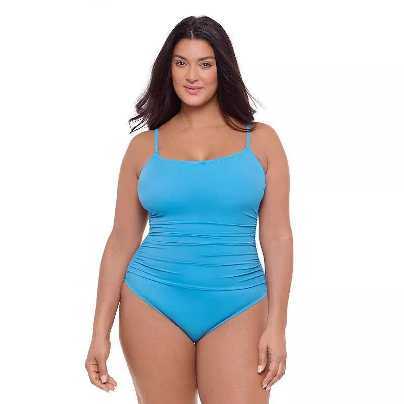 Womens S3 Swim Smoothing Classic Shirred Front One-Piece Swimsuit, Womens Product Image