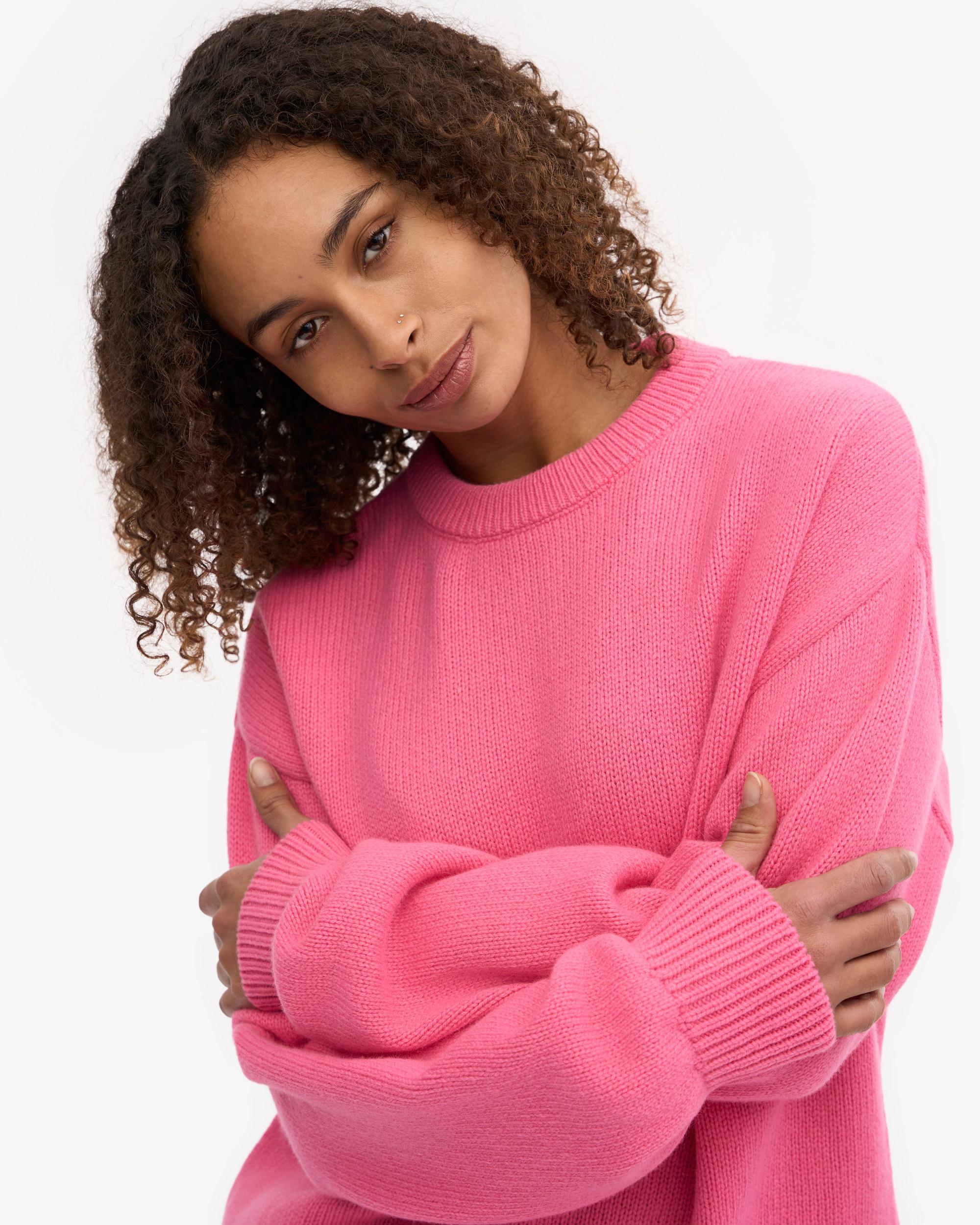 Oversized Merino Wool Crew - Emerald Green Product Image