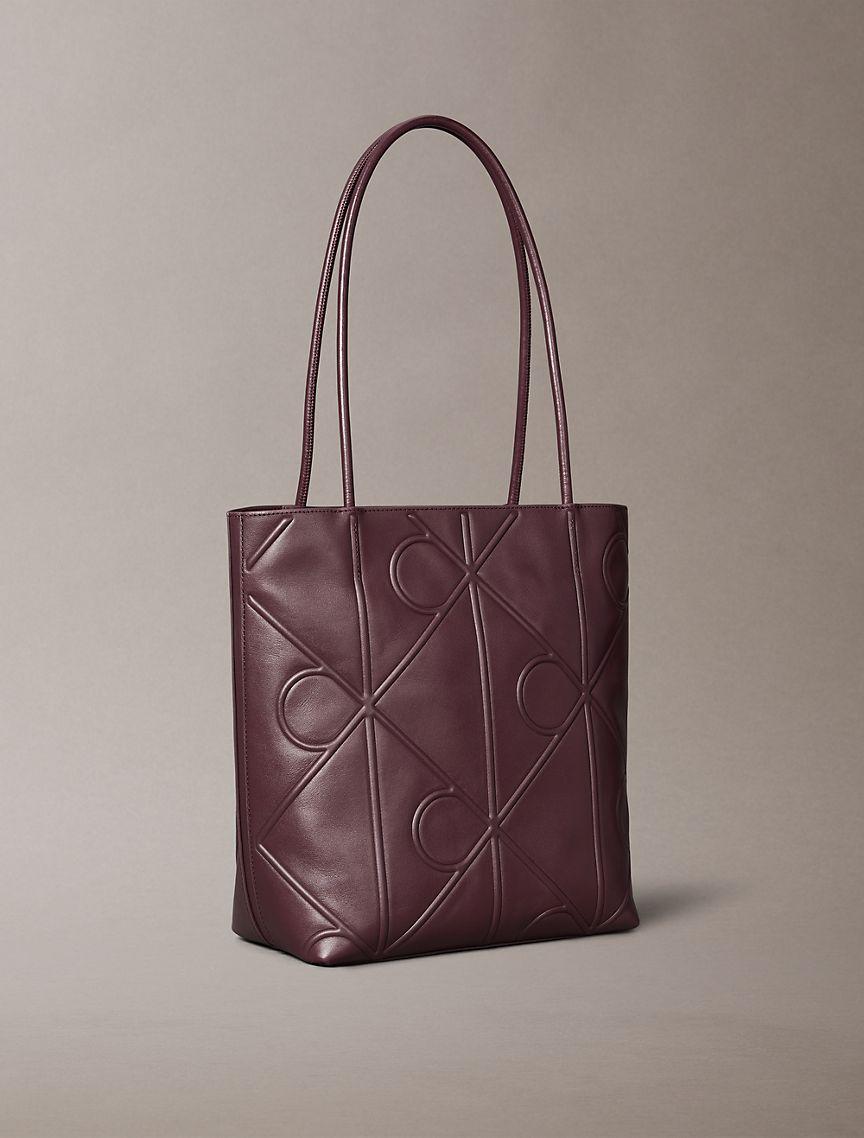 Embossed Allover Monogram Logo Small Tote Bag Product Image