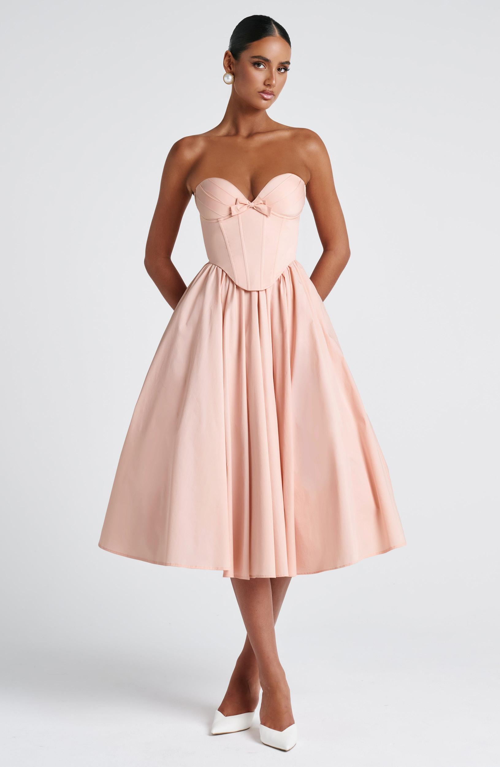 Prim Midi Dress - Soft Peach Product Image